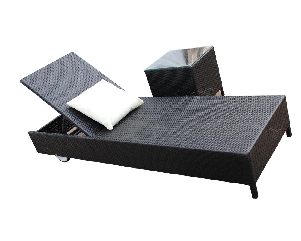Bed Pillow Table wicker rattan black sun bed pillow side table glass top Bed Pillow Table wicker rattan black sun bed pillow side table glass top