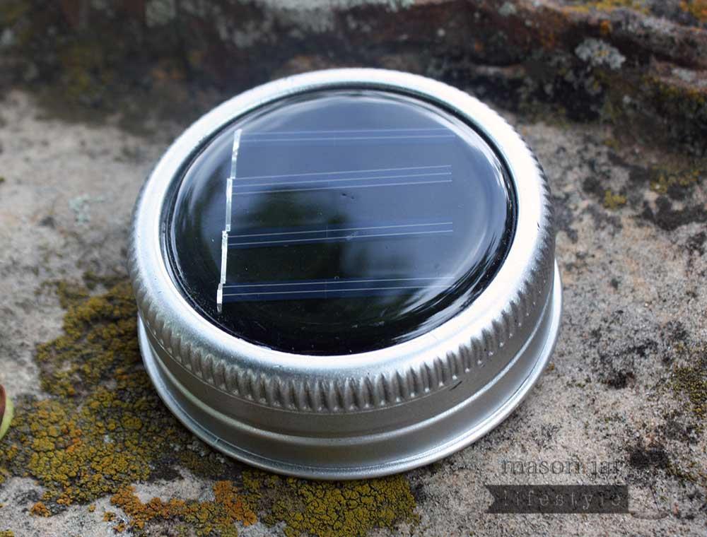 Solar Light Lids *5 Pack* for Regular Mouth Mason, Ball Jars in Black