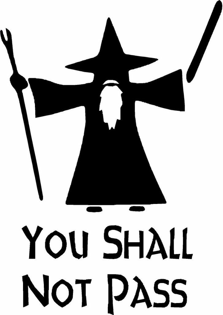Gandalf You Shall Not Pass Decal Sticker Funny Vinyl Car Window Bumper ...