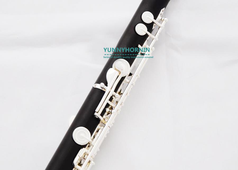 African Grenadilla Black Wooden Flute 16 holes • Silver Flute Low C