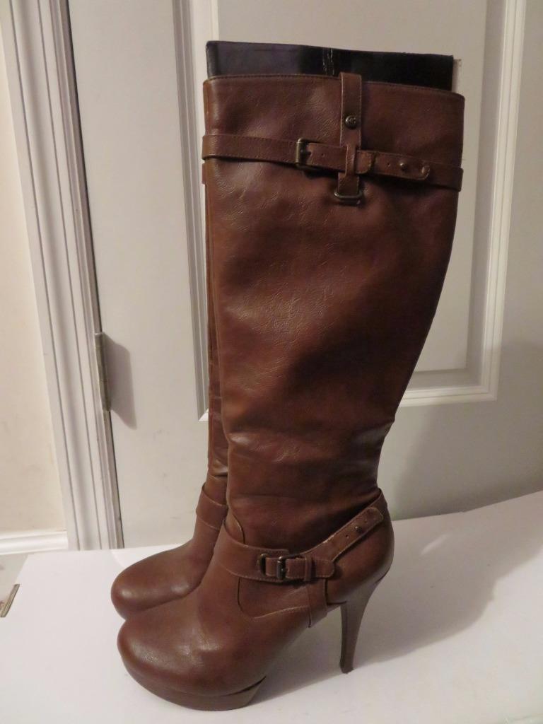 leather knee high boots size 3