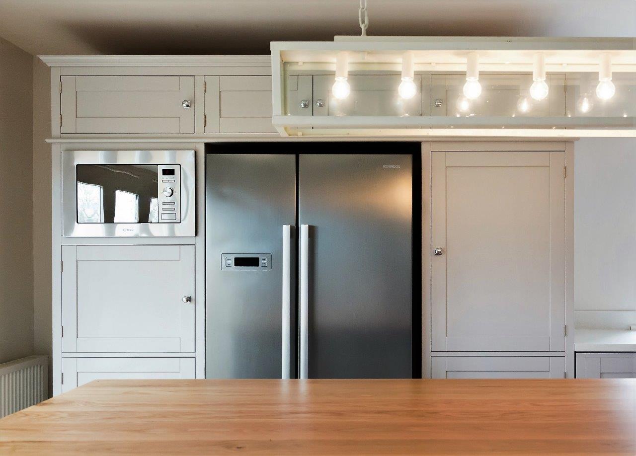 Stunning Handmade Painted Kitchen American Fridge Freezer Surround