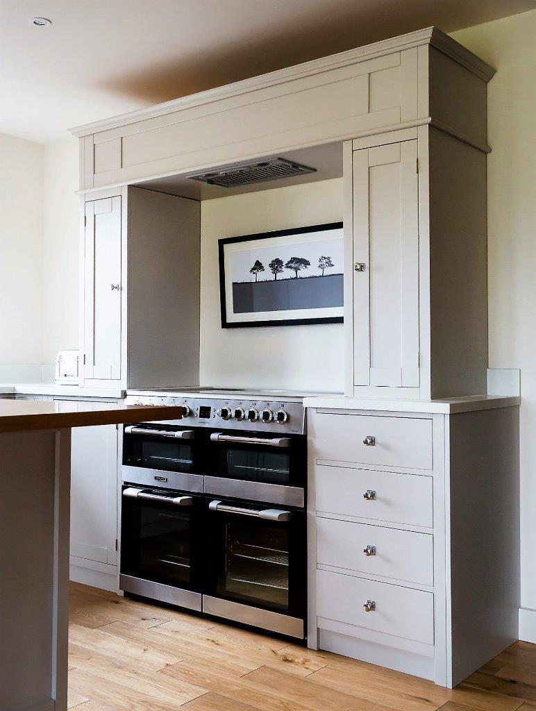 Stunning Handmade Painted Kitchen American Fridge Freezer Surround