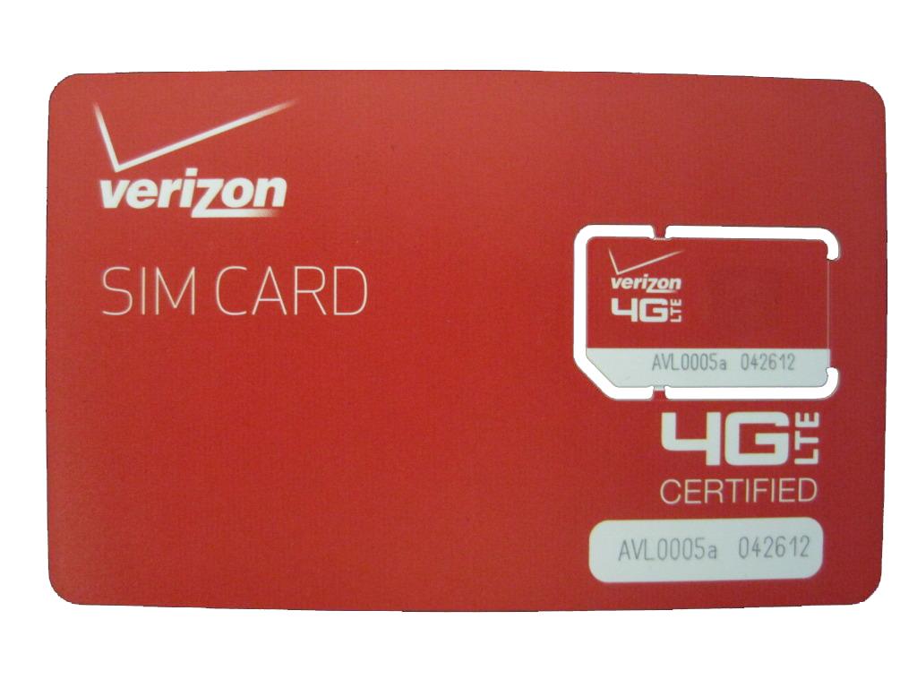 NEW Genuine Verizon Standard SIM LTE Card for Verizon LTE Phones (NFC