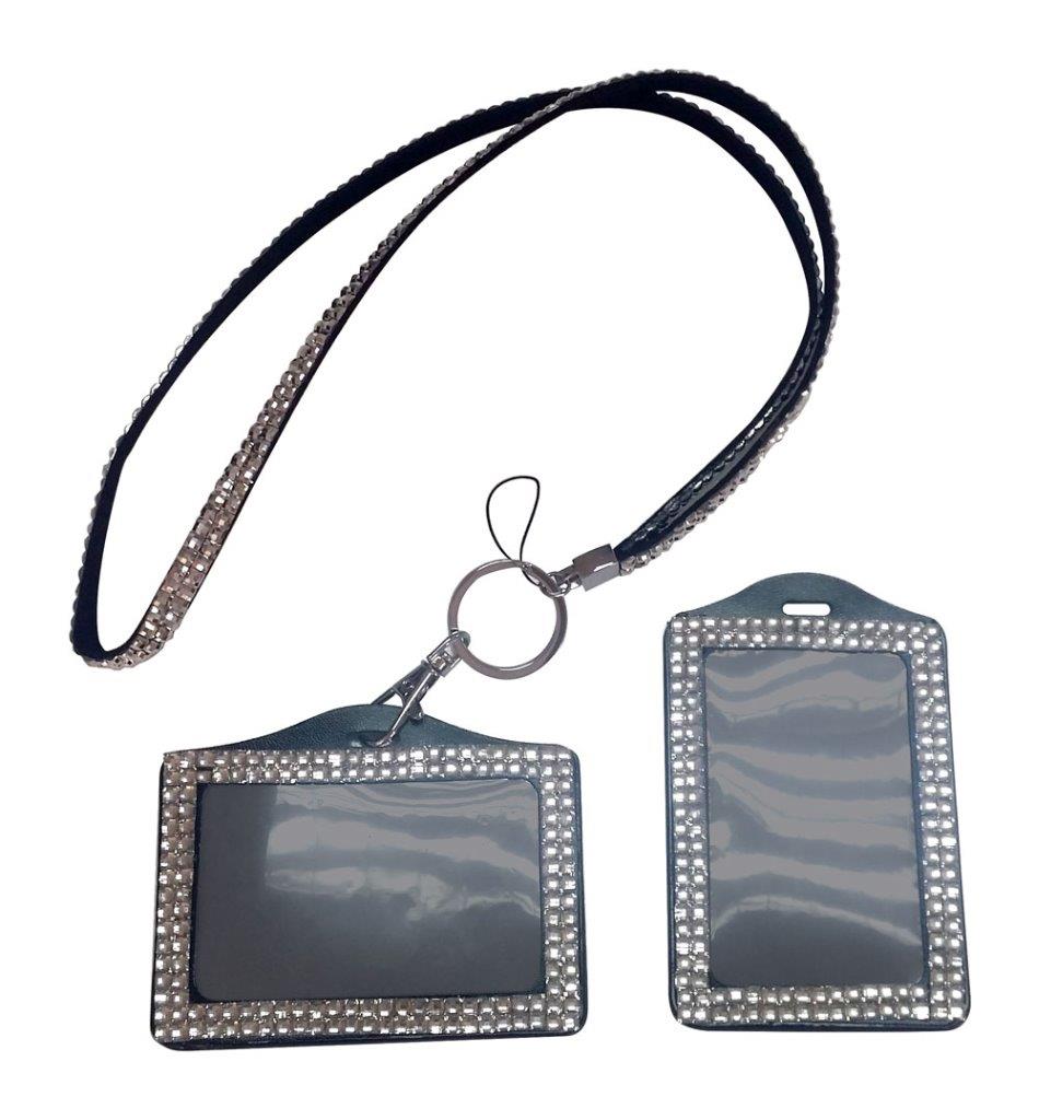 Sparkly Bling Rhinestone Lanyard With Bling Card Holder FREE P&P