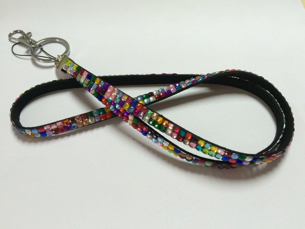 Sparkly Bling Rhinestone Lanyard With Bling Card Holder FREE P&P