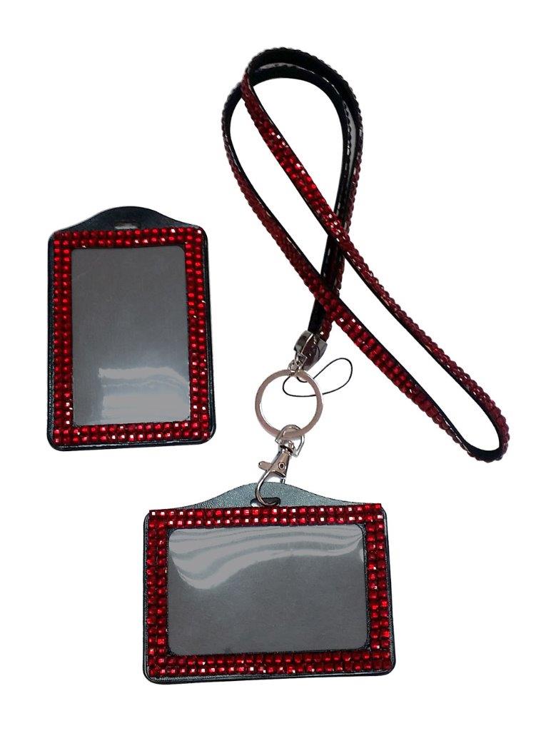 Sparkly Bling Rhinestone Lanyard With Bling Card Holder FREE P&P