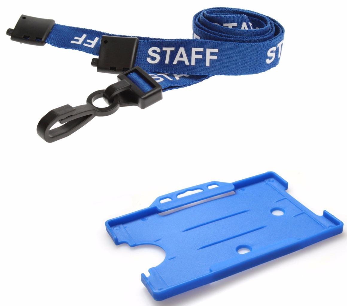 STAFF Neck Strap Lanyard PLUS ID Card Pass Badge Holder CHOOSE COLOUR FREE P&P!! eBay