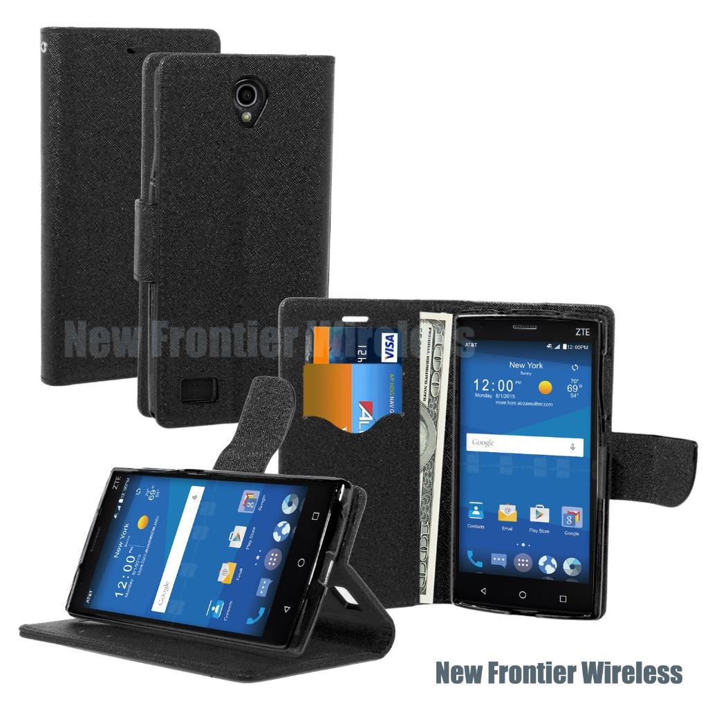 Cartera de cuero PU para ZTE ZMAX 2 Z958 con estuche para ranuras para tarjetas - Imagen 2 de 5