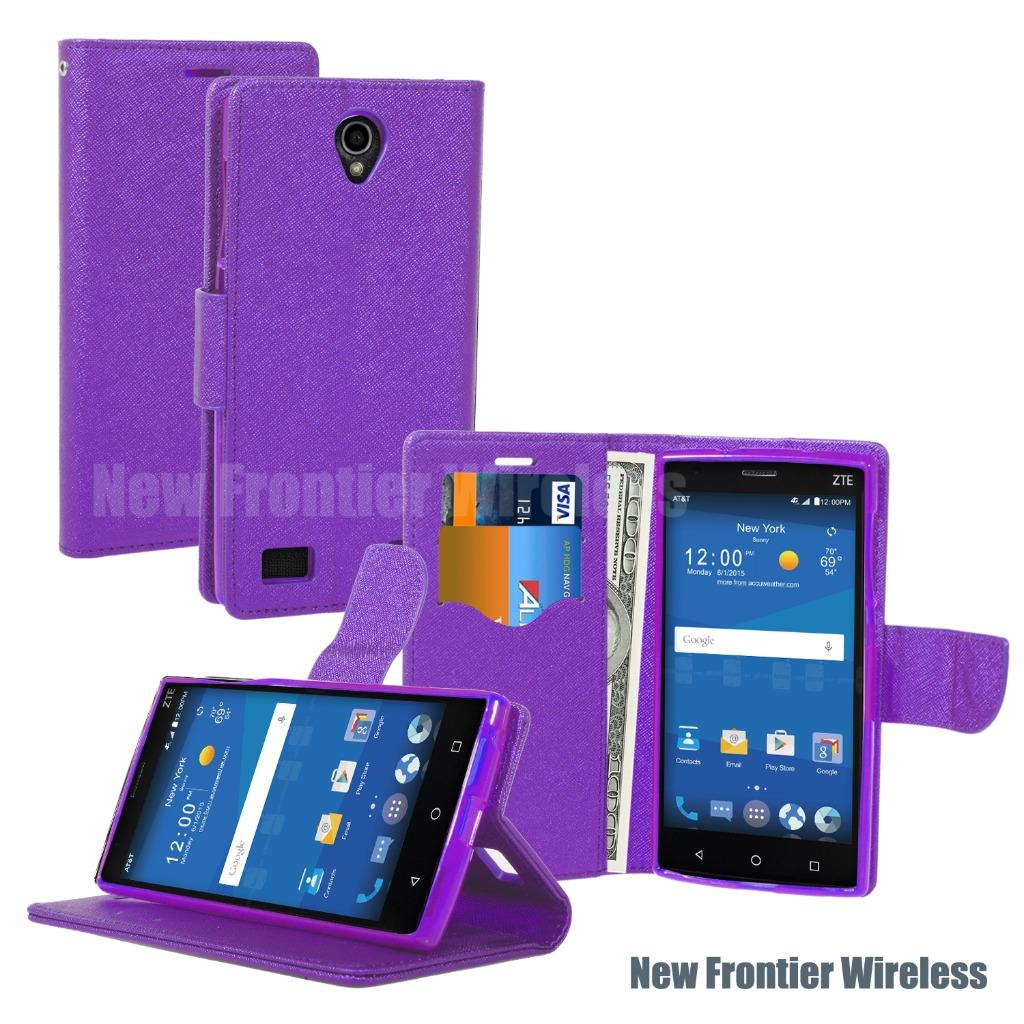 Cartera de cuero PU para ZTE ZMAX 2 Z958 con estuche para ranuras para tarjetas - Imagen 5 de 5
