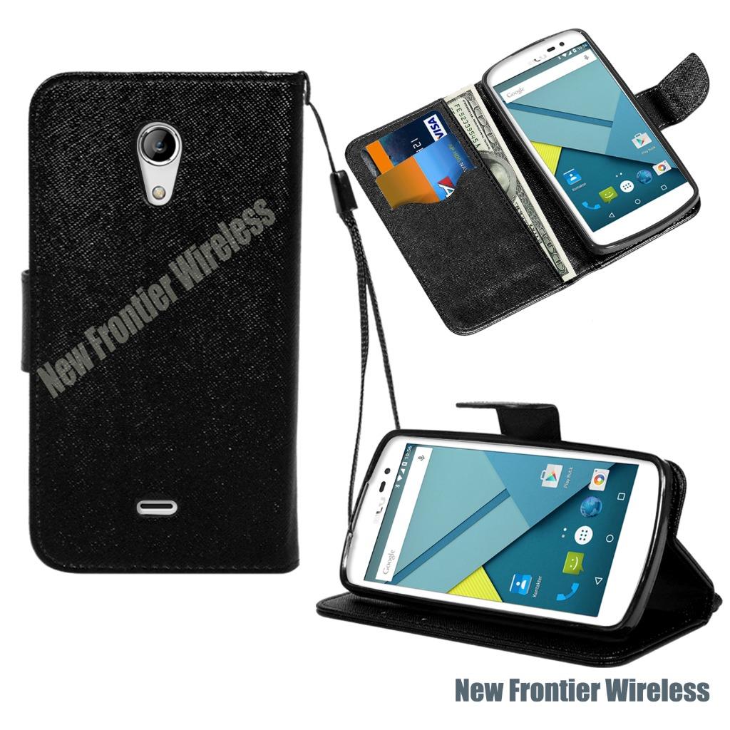 Funda billetera de cuero PU con ranuras para tarjetas de crédito para BLU Studio X D750U - Imagen 1 de 5