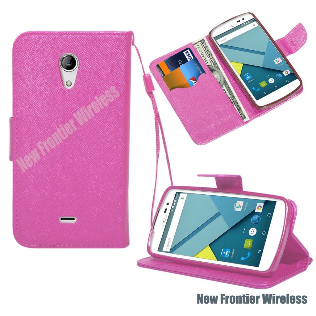 Funda billetera de cuero PU con ranuras para tarjetas de crédito para BLU Studio X D750U - Imagen 3 de 5