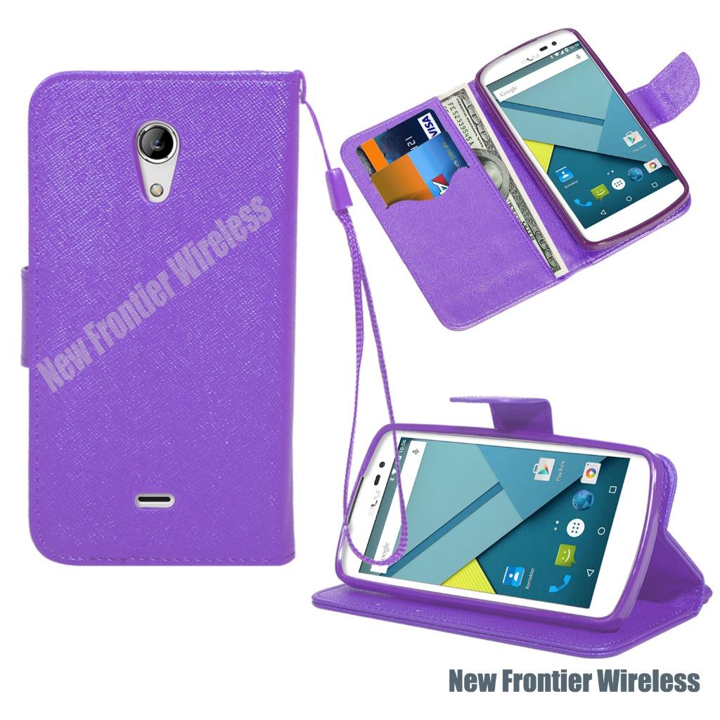 Funda billetera de cuero PU con ranuras para tarjetas de crédito para BLU Studio X D750U - Imagen 4 de 5