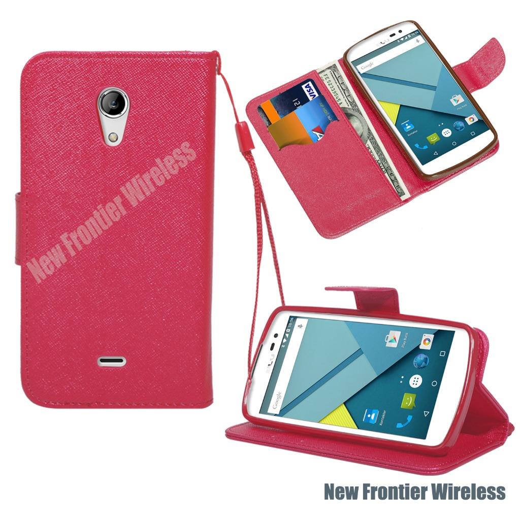 Funda billetera de cuero PU con ranuras para tarjetas de crédito para BLU Studio X D750U - Imagen 5 de 5