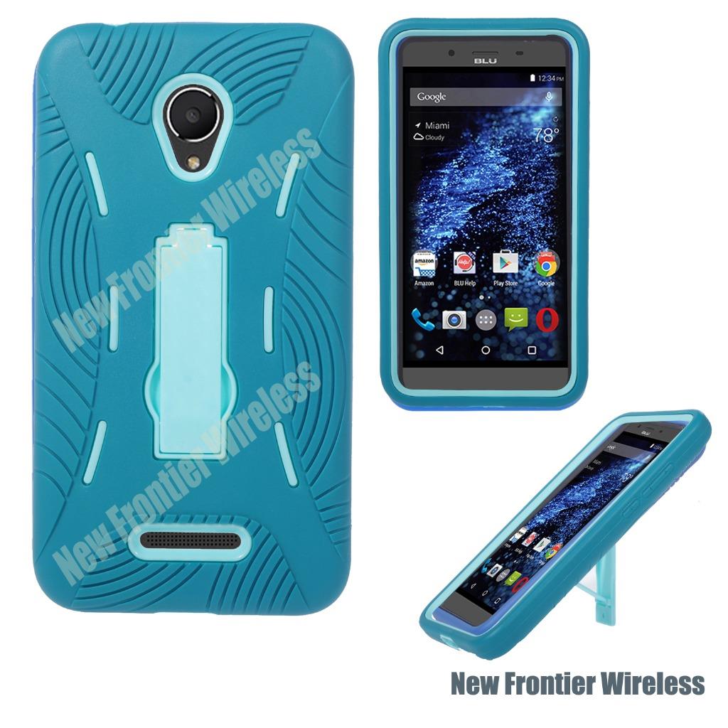 For BLU Studio G LTE S0030U Heavy Duty Hybrid Armor Kickstand Case + Screenguard - Picture 1 of 8