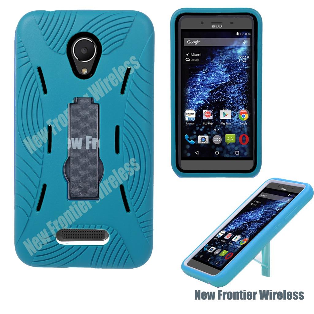 For BLU Studio G LTE S0030U Heavy Duty Hybrid Armor Kickstand Case + Screenguard - Picture 2 of 8