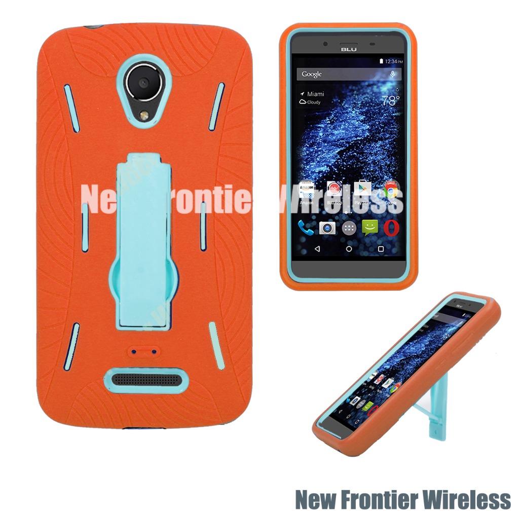 For BLU Studio G LTE S0030U Heavy Duty Hybrid Armor Kickstand Case + Screenguard - Picture 3 of 8