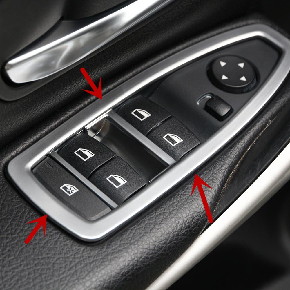 5 X Chrome Door Window Switch Panel Cover Frame Trim For