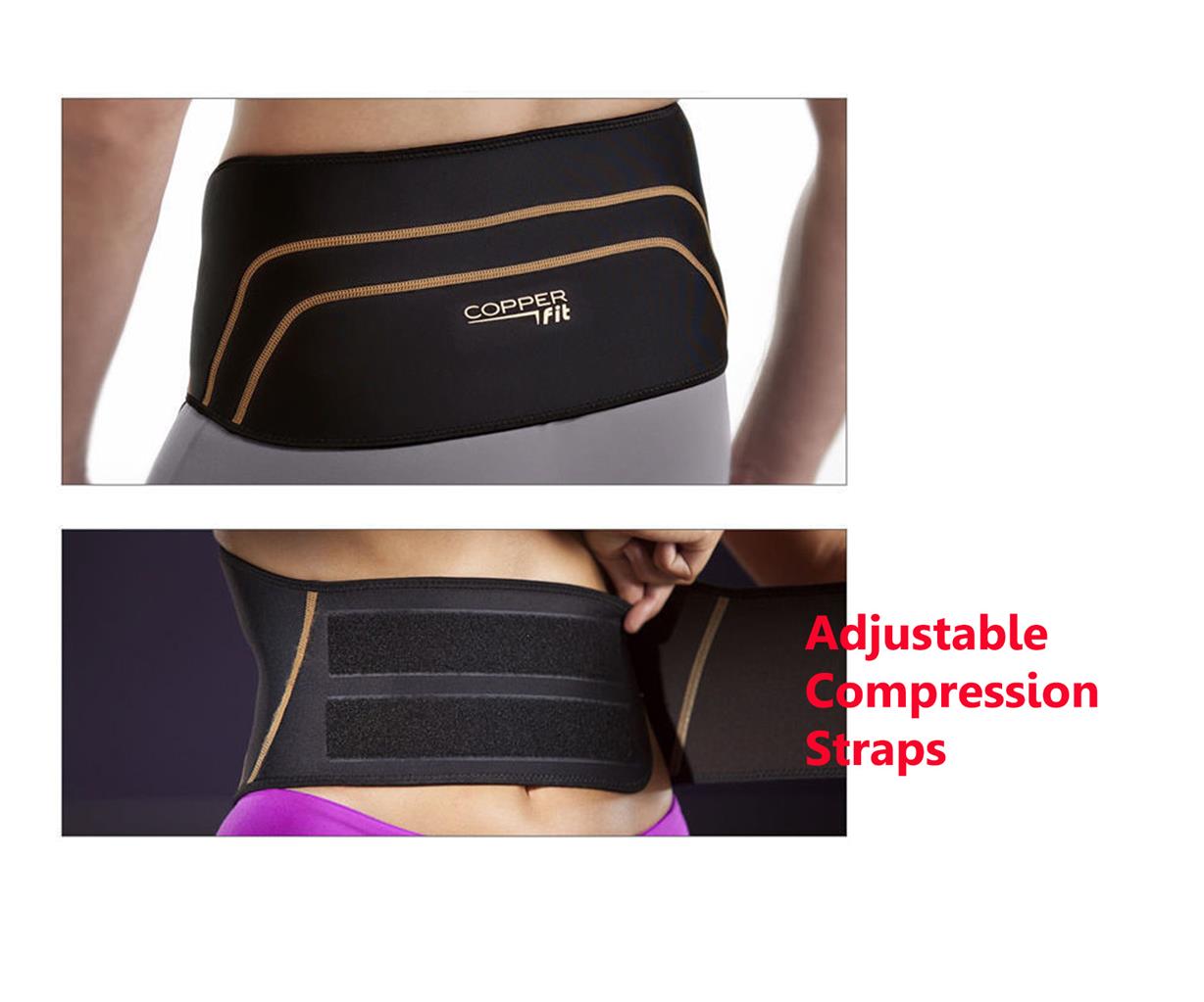 Copper Fit Back Pro Compression Lower Lumbar Support Belt AS Seen On TV