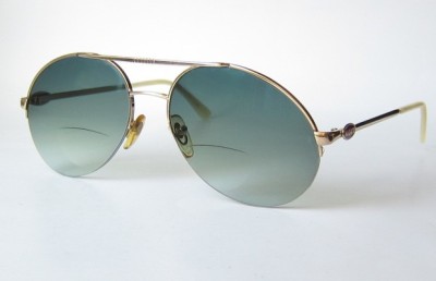Bugatti+Eyewear ... BUGATTI GOLD AVIATOR SUNGLASSES EYEGLASSES GLASSES FRAME FRANCE 80s