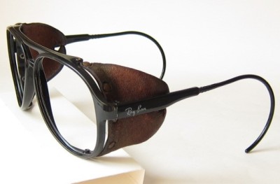 ray ban leather side shields