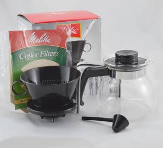 Melitta Pour Over Brewing Glass Carafe Prepper 6 Cup Cone Coffee Brewer NIB eBay
