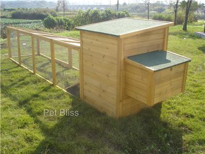 Details about 12FT CHICKEN COOP DUCK HEN POULTRY ARK HOUSE HUTCH Run 