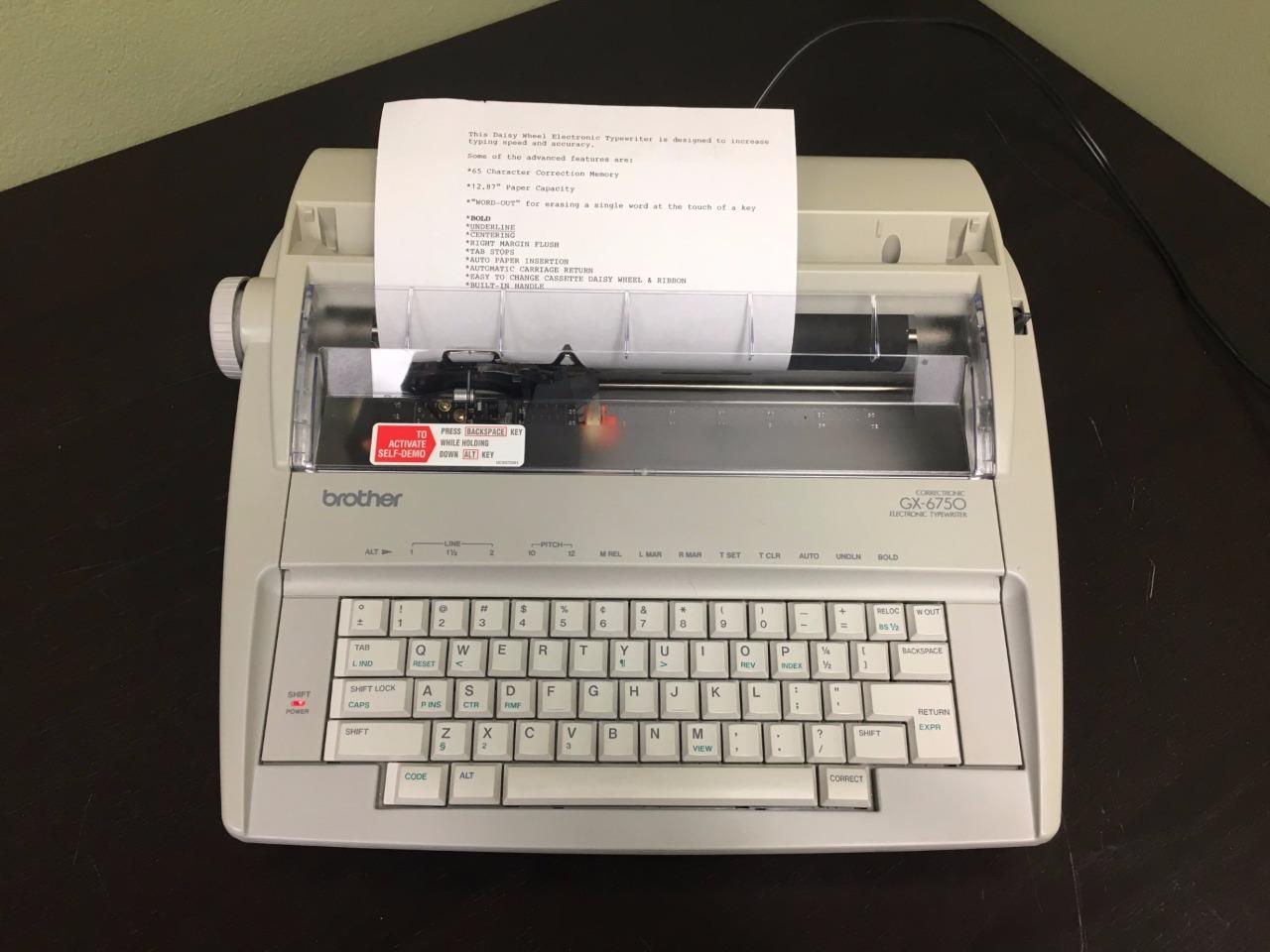 Brother GX-6750 Correctronic Electronic Typewriter | eBay