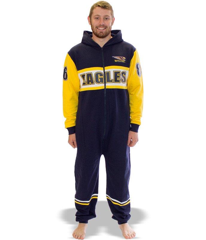 AFL West Coast Eagles Football Team Adult Onesie Australian Rules