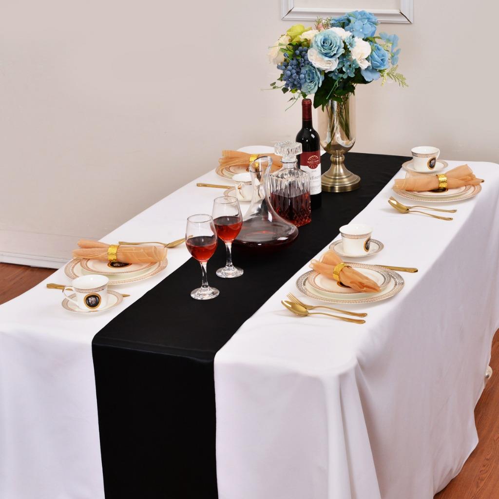 20 Colors Optional 12x108 Inches Satin Table Runner Decor For Image Is Loading 20 Colors Optional 12x108 Inches Satin Table Runner