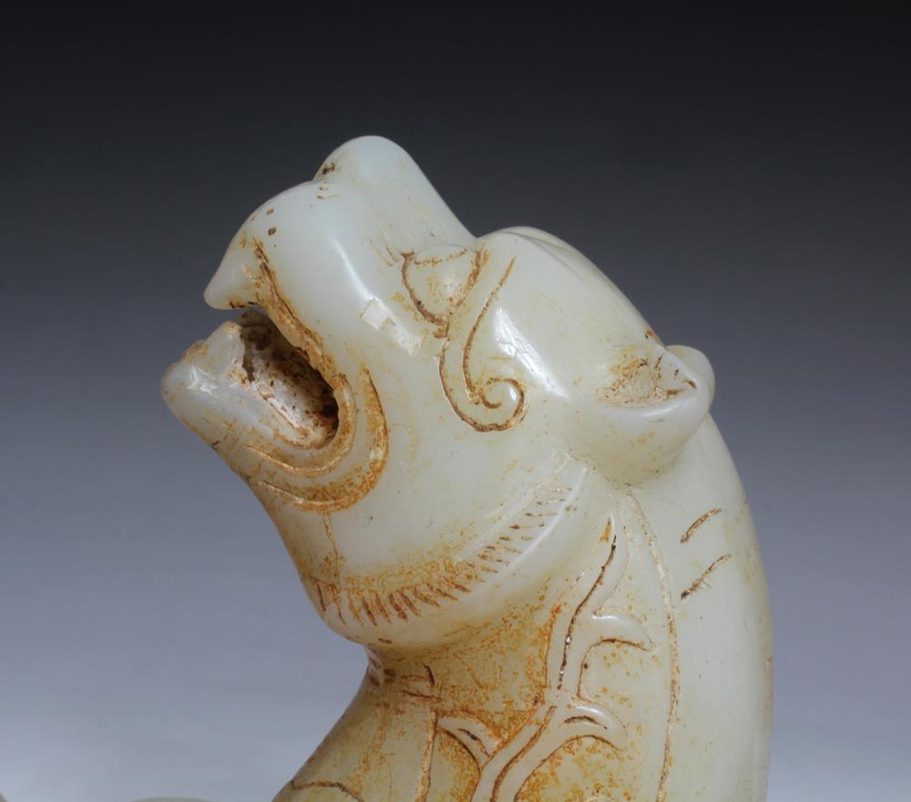 VERY FINE LARGE ANTIQUE CHINESE CARVED JADE TIGER STATUE eBay