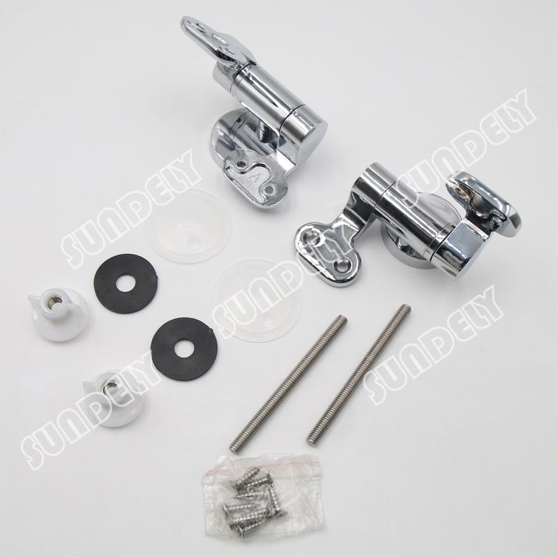 NEW SOFT CLOSE TOILET SEAT CLOSING HINGES CHROME eBay