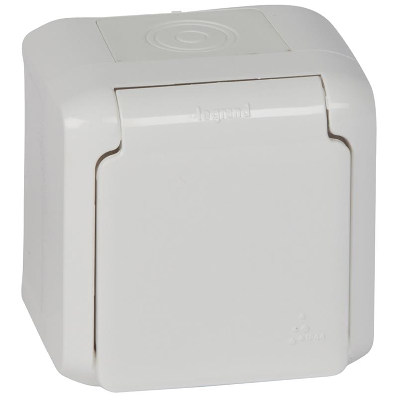 Legrand Aufputz Steckdose Feuchtraum Steckdosen IP44 1-fach, 2-fach Weiss - Bild 2 von 3