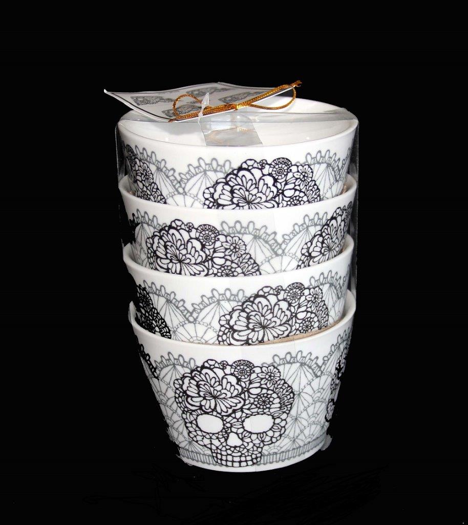 4 222 Fifth Halloween 4 1 2 Ceramic Appetizer Snack Bowls NWT 6 