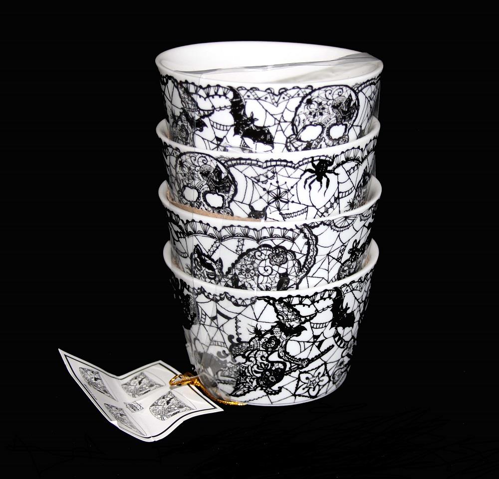 4 222 Fifth Halloween 4 1 2 Ceramic Appetizer Snack Bowls NWT 6 