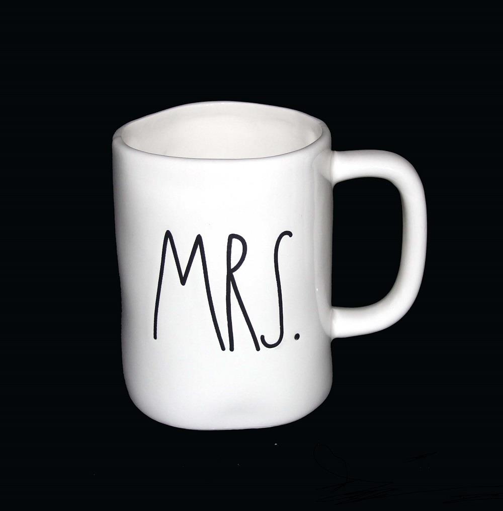 LRG Magenta RAE DUNN Script Uneven Unique Mugs Various Words U Pick NEW 