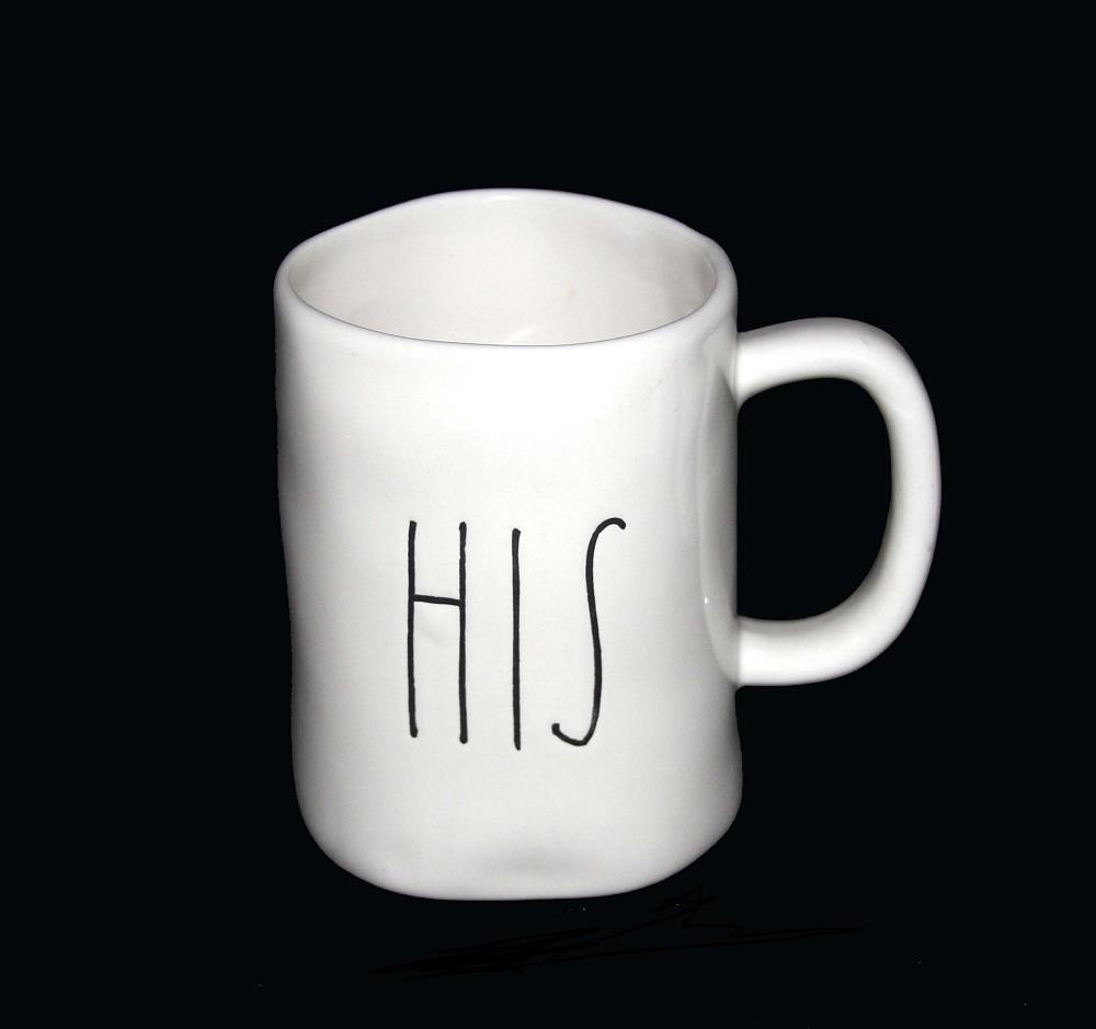 LRG Magenta RAE DUNN Script Uneven Unique Mugs Various Words U Pick NEW