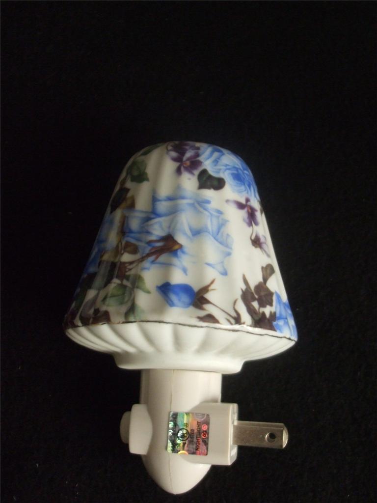 Ceramic Night Light Lamp Shade Roses, Floral NEW eBay