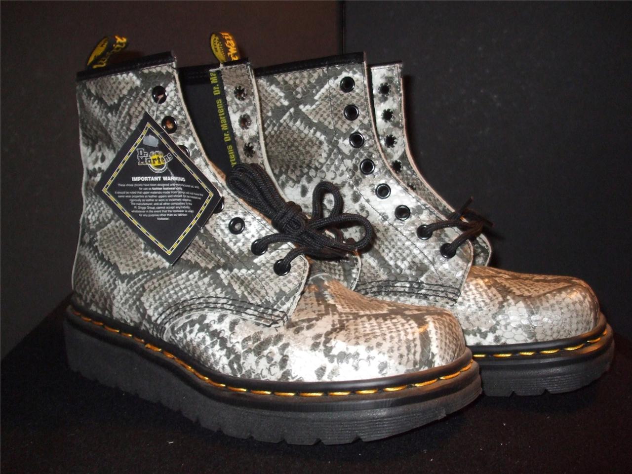 dr martens snakeskin boots