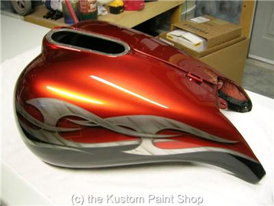 Harley Davidson Orange Paint on Custom Paint Job Harley Davidson Honda Yamaha Suzuki Ebay