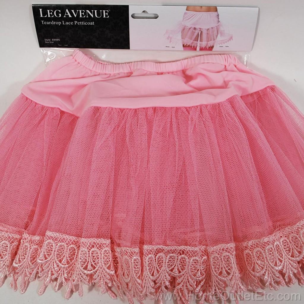 Lace Trimmed Petticoat Crinoline Skirt Tulle Underskirt Dress Slip Halloween 