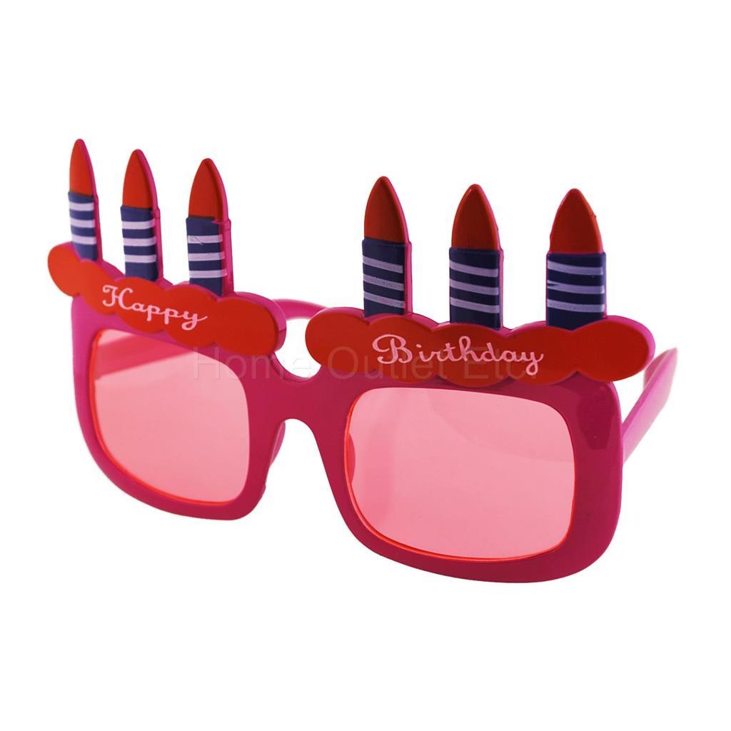 Adult Happy Birthday Candles Sunglasses Novelty Funny Costume Party