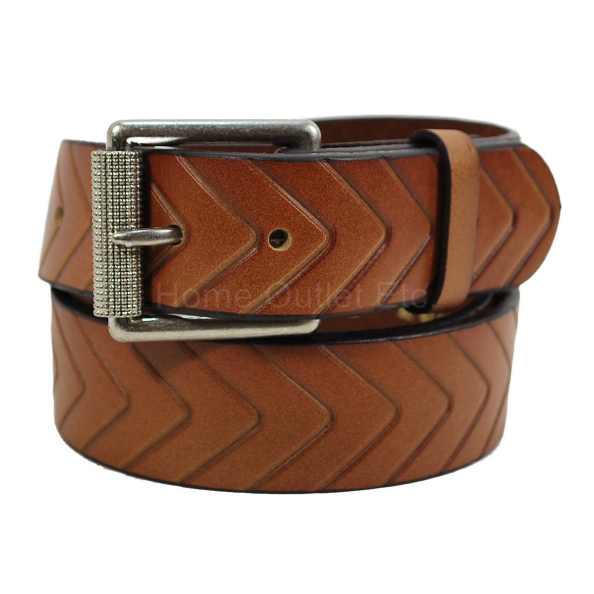 100% Solid Cowhide Leather Belt Snap-On Removable Buckle Unisex Womens 1.5&quot; Wide | eBay