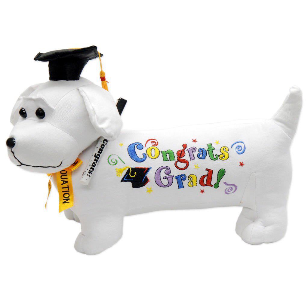 graduation dog plush