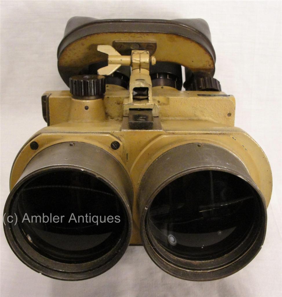 RARE WW2 German DF 10x80 dkl Flak Binoculars by Josef Schneider DAK Tan