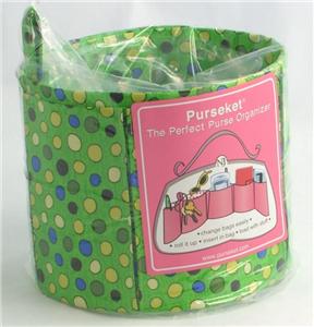 Purseket Purse Organizer Green Sea Bubbles Medium Auth