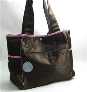Trend Lab Diaper bag Brown Microfiber Tulip Tote +bonus