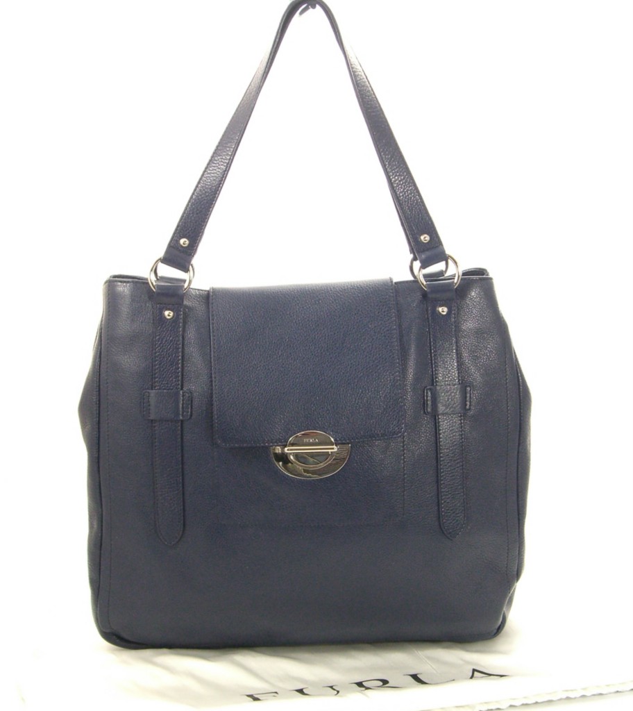 Details about Furla Elektra Navy Blue leather Tote Handbag NEW Details about Furla Elektra Navy Blue leather Tote Handbag NEW