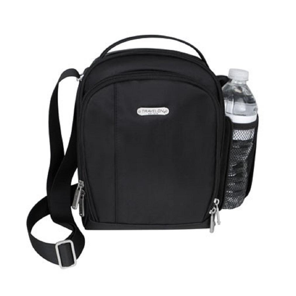 Travelon Boarding Bag Crossbody RFID Blocking Medium Messenger Blue or Black