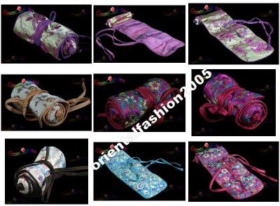 Tall Jewelry Boxes  Women on Lot 20 100  Embroidery Silk Jewelry Roll Bag C49 Freepp   Ebay